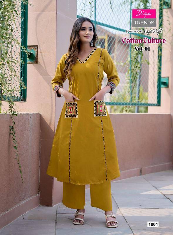Diya trends cotton culture coord set Kurti distributors in bangalore
